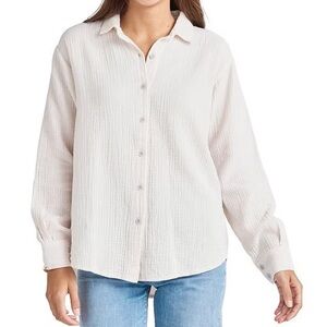 Splendid
Adele Point Collar Long Sleeve Button Front Gauze Shirt📸